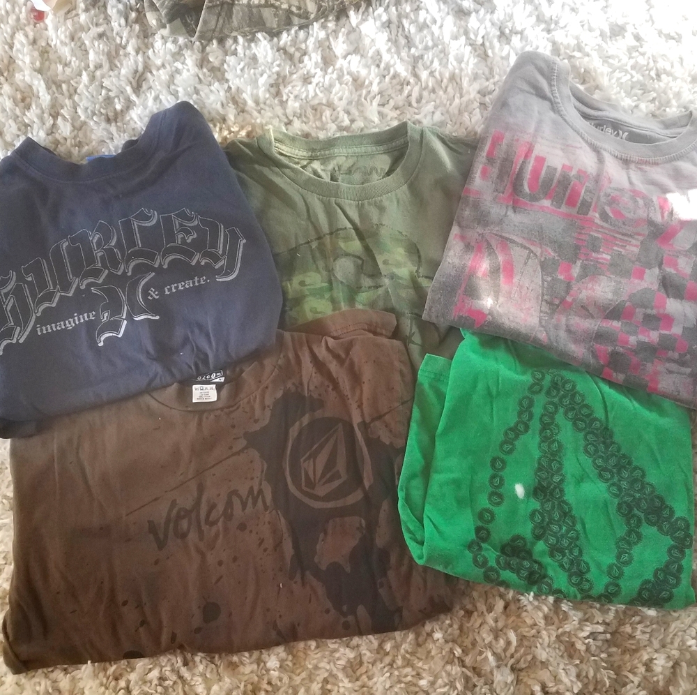 5 skate/surf brand tshirts